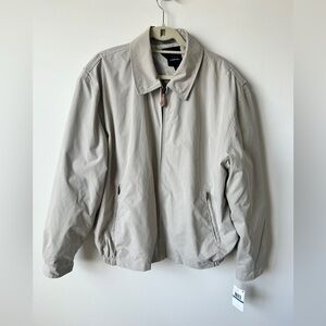 London Fog Cement Beige Harrington Jacket Men’s XL NWT